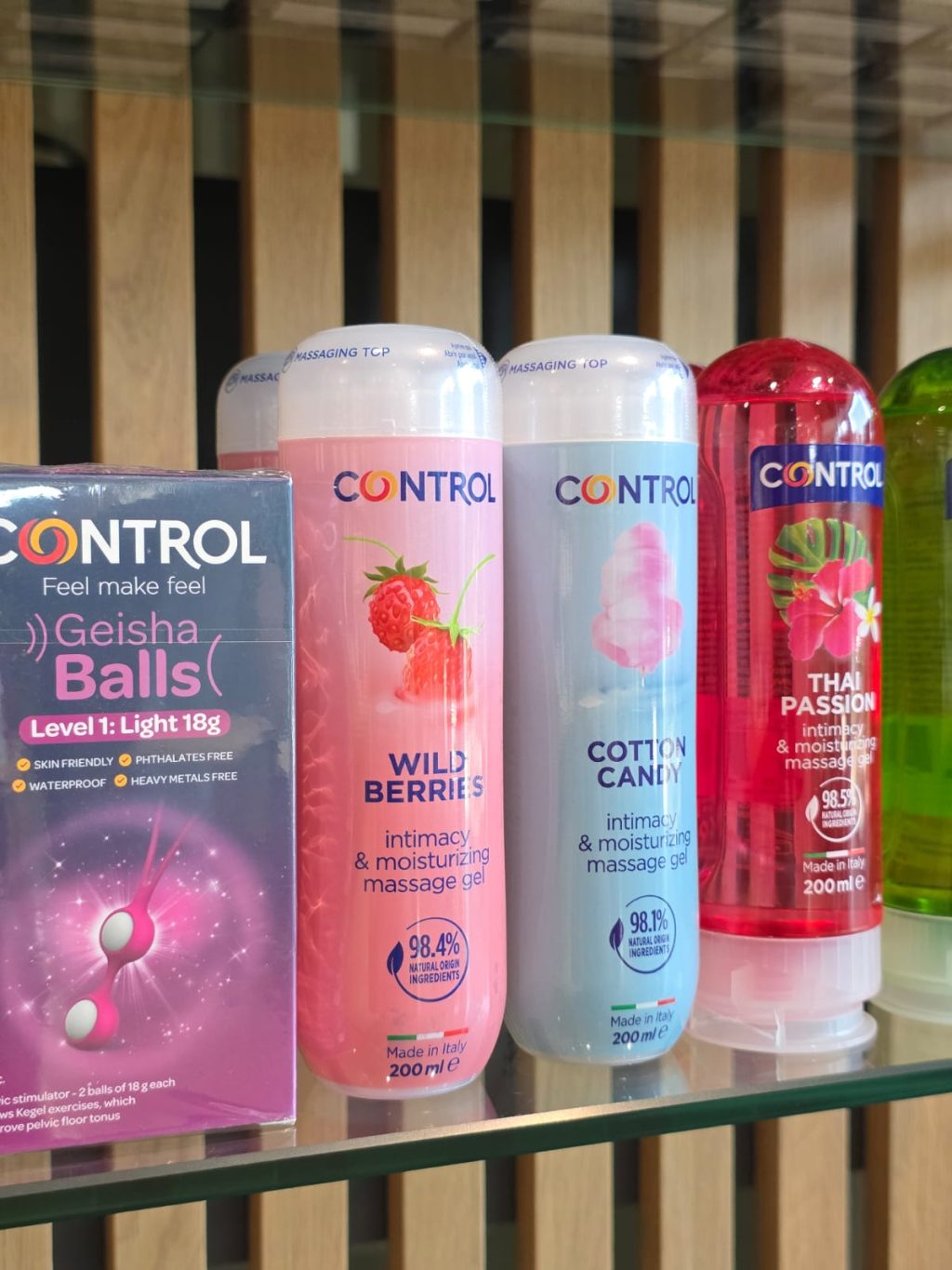Linha de Bem-Estar Íntimo Control – Géis de Massagem & Bolas Geisha